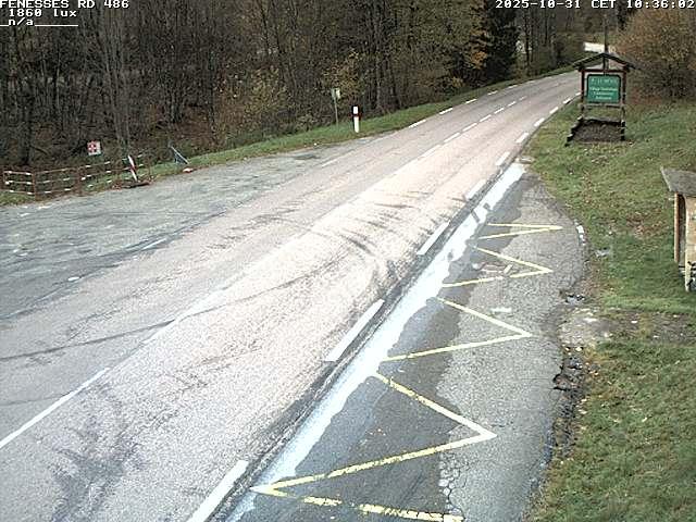 Webcam en haut du col des Fenesses, aussi appelé col du Ménil sur la D486 à 593 mètres d'altitude dans les Vosges