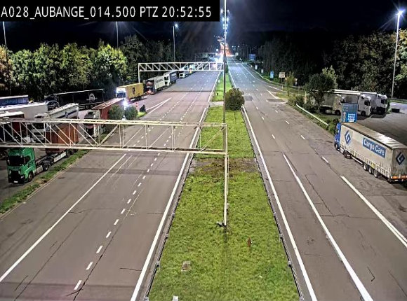 Webcam autoroute Belgique - Aubange - A28 direction Arlon - BK 14