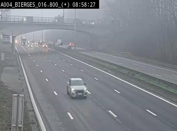 Webcam à Wavre, à hauteur de la sortie 5 Bierges. Vue orientée vers Namur