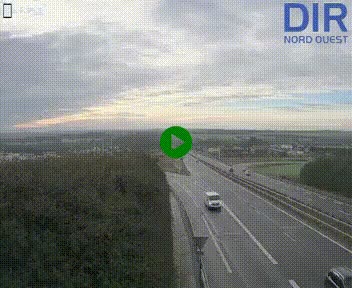 Webcam au début de l'A84 sur le périphérique Ouest de Caen (N814) à hauteur de la sortie 9, Porte de Bretagne