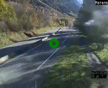 Webcam dans les Pyrénées à hauteur de Mérens-les-Vals sur N320, en direction de Pas de la Casa (Andorre)