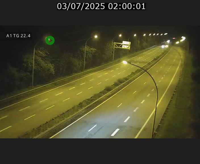 Traffic live webcam Luxembourg Flaxweiler - A1 direction Luxembourg - BK 22.4