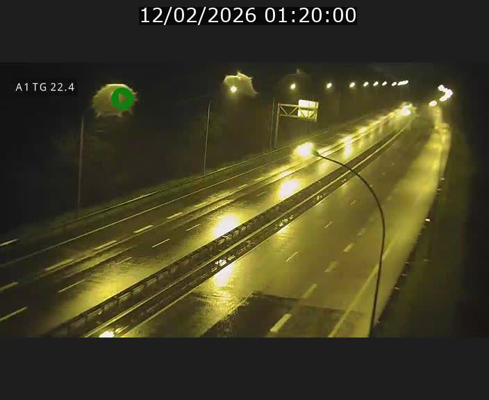 Traffic live webcam Luxembourg Flaxweiler - A1 direction Luxembourg - BK 22.4