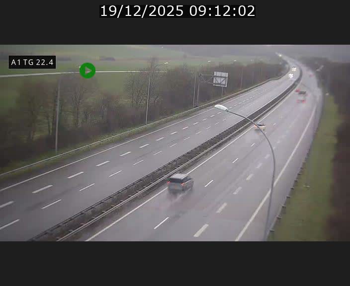Traffic live webcam Luxembourg Flaxweiler - A1 direction Luxembourg - BK 22.4