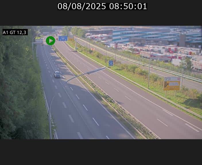 Traffic live webcam Luxembourg Senningerberg - A1 direction Allemagne - BK 12.3