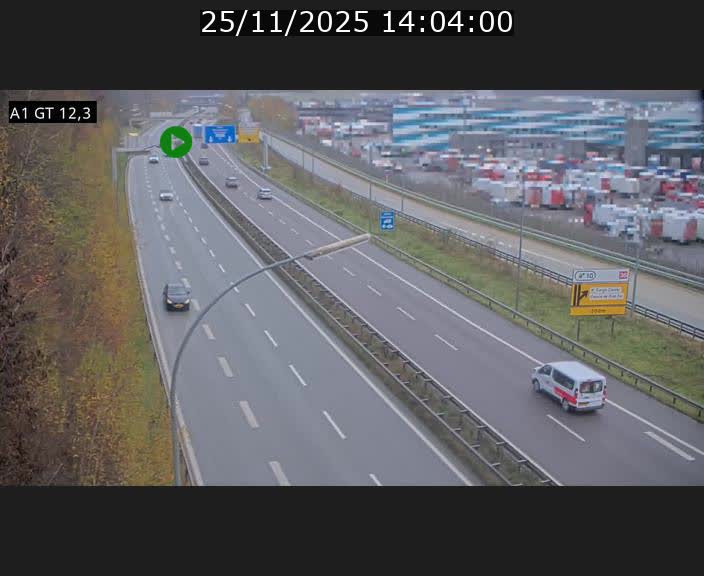 Traffic live webcam Luxembourg Senningerberg - A1 direction Allemagne - BK 12.3