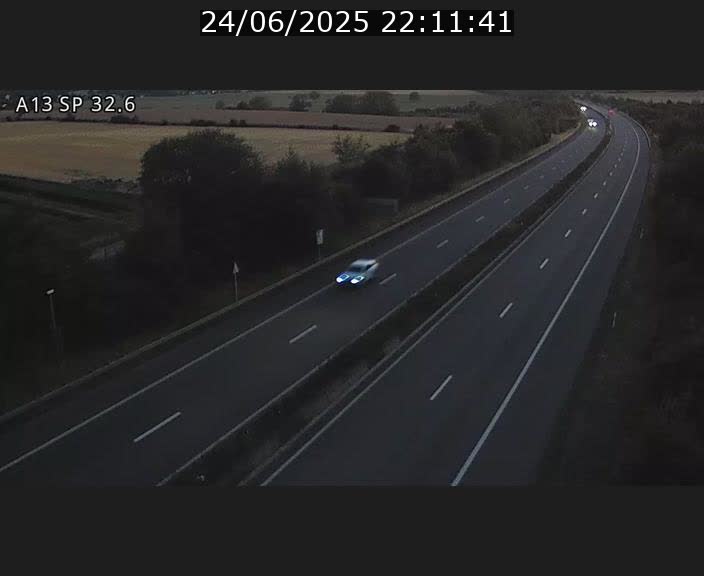 Webcam info trafic A13 à hauteur de Mondorf-les-bains. Vue orientée vers Altwies