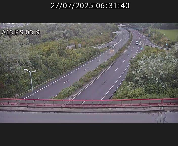 Traffic live webcam Luxembourg Differdange - A13 direction Esch-sur-Alzette - BK 3.9