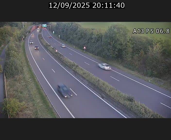Traffic live webcam Luxembourg Ehlerange - A13 direction Esch-sur-Alzette - BK 6.8
