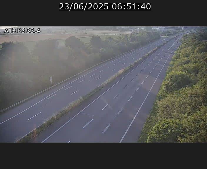 Webcam trafic sur A13 à hauteur de Mondorf-les-Bains en direction d'Altwies