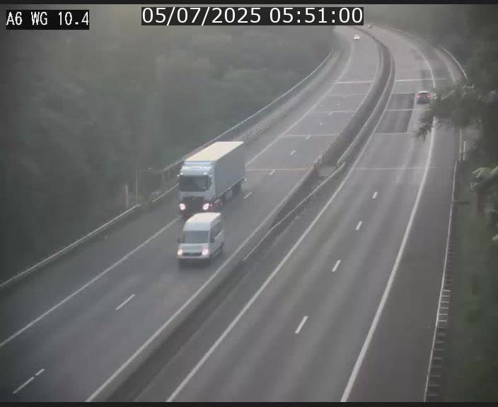 Traffic live webcam Luxembourg Mamer - A6 - BK 10.4 - direction Luxembourg/France/Allemagne