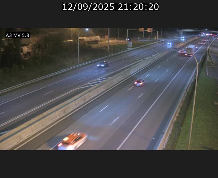 Webcam à l'Aire de Berchem au Luxembourg sur l'A3. Vue orientée vers la France