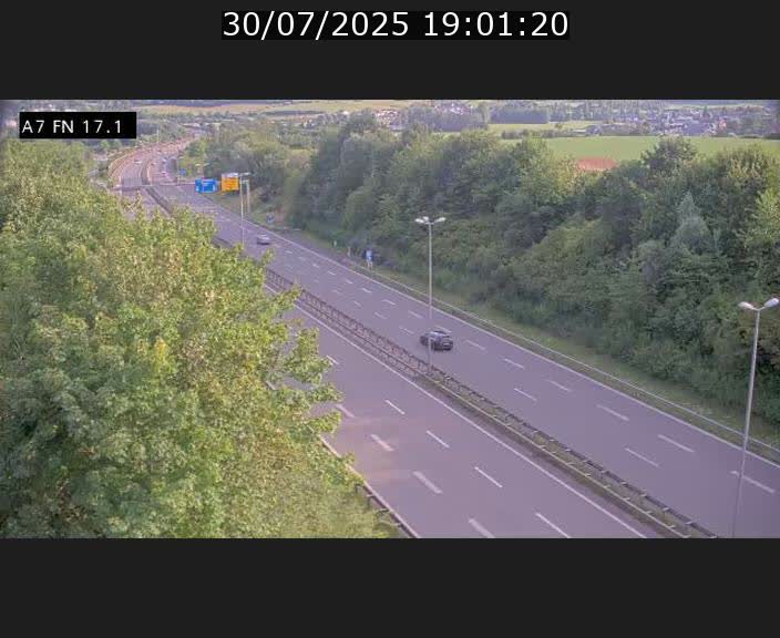 Caméra trafic Luxembourg - A7, Merscherbierg direction Mersch