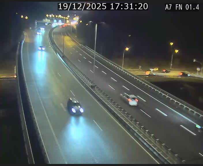 Caméra autoroute Luxembourg A7 - Tunnel Stafelter - direction Echangeur Grünewald