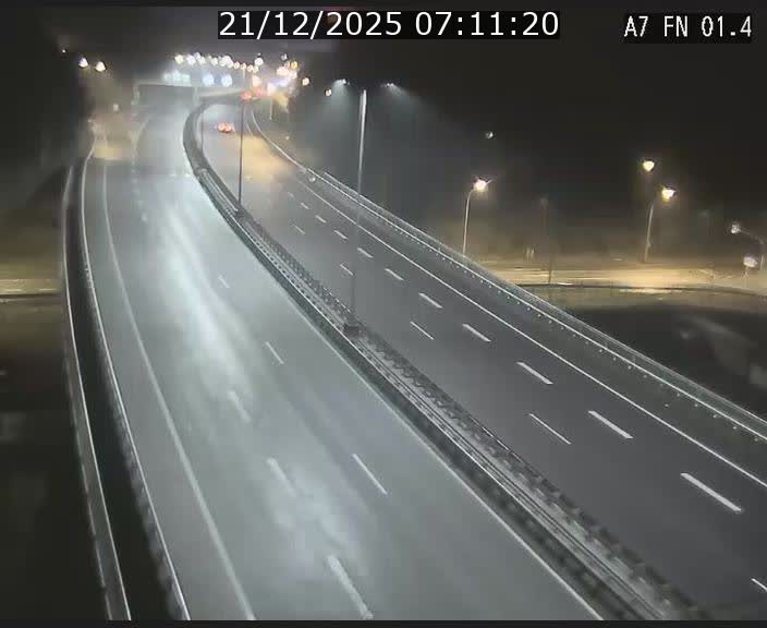 Caméra autoroute Luxembourg A7 - Tunnel Stafelter - direction Echangeur Grünewald