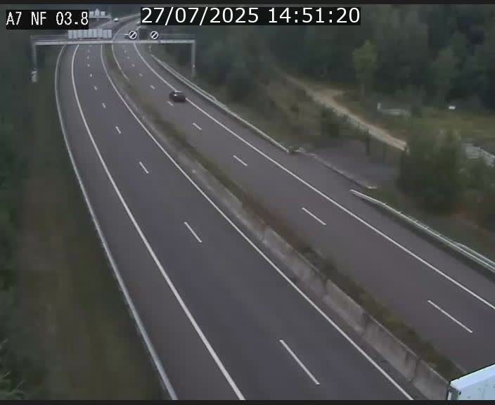 Webcam autoroute A7 au Luxembourg à la sortie du Tunnel Stafelter vers le Nord