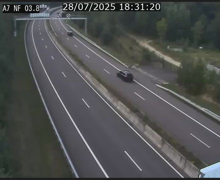 Webcam autoroute A7 au Luxembourg à la sortie du Tunnel Stafelter vers le Nord