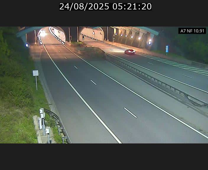 Caméra trafic Luxembourg - A7, Tunnel Gousselerbierg, entrée sud, direction Mersch
