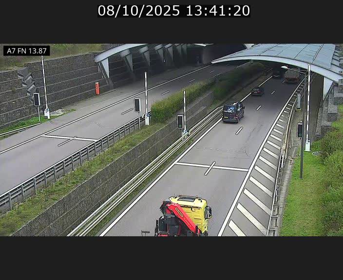 Caméra trafic Luxembourg - A7, Tunnel Gousselerbierg, entrée nord, direction Lorentzweiler