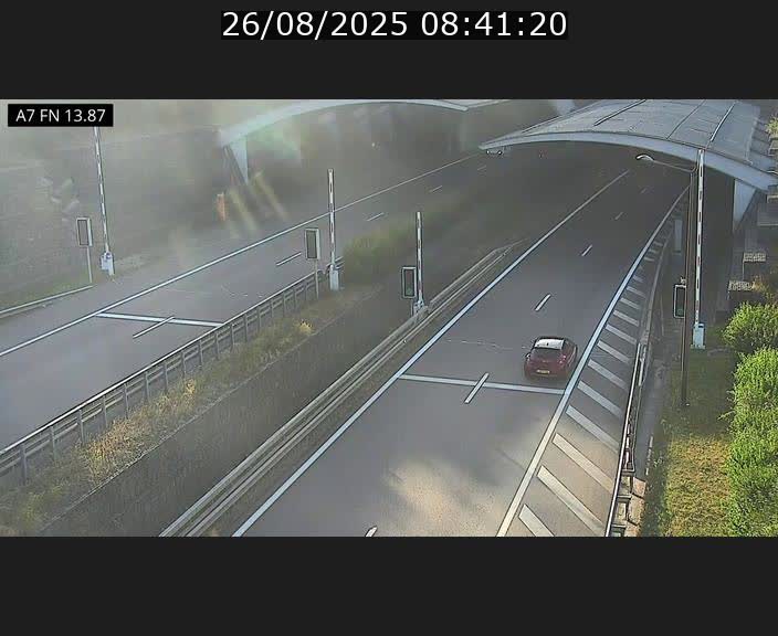Caméra trafic Luxembourg - A7, Tunnel Gousselerbierg, entrée nord, direction Lorentzweiler