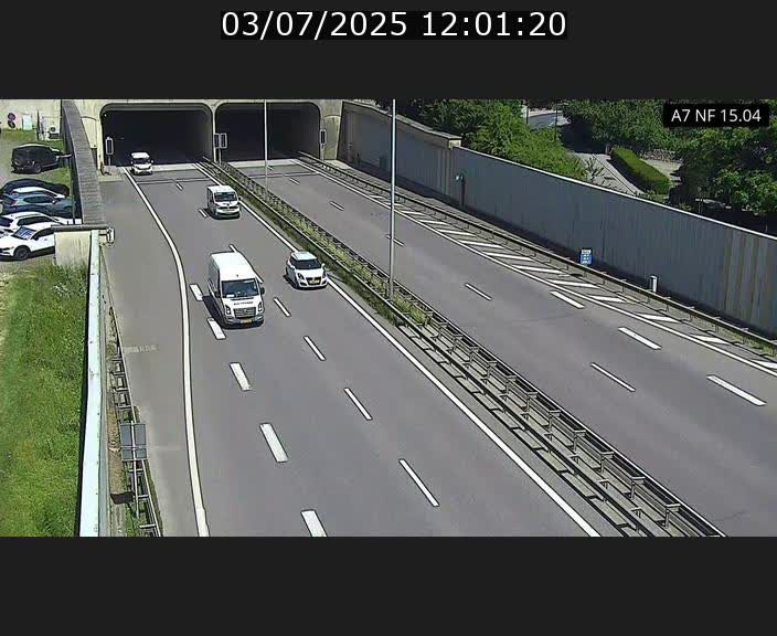 Caméra trafic Luxembourg - A7, Tunnel Mersch, entrée sud, direction Ettelbruck