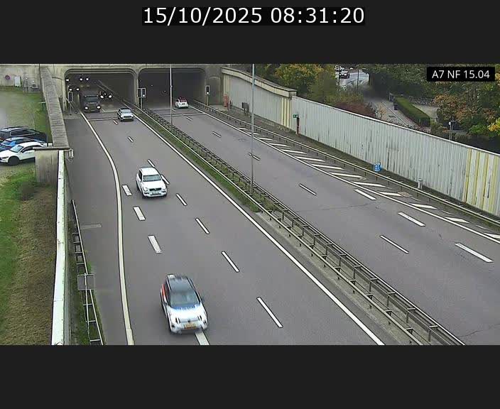 Caméra trafic Luxembourg - A7, Tunnel Mersch, entrée sud, direction Ettelbruck