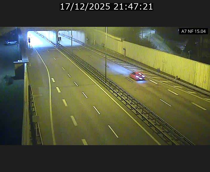 Caméra trafic Luxembourg - A7, Tunnel Mersch, entrée sud, direction Ettelbruck