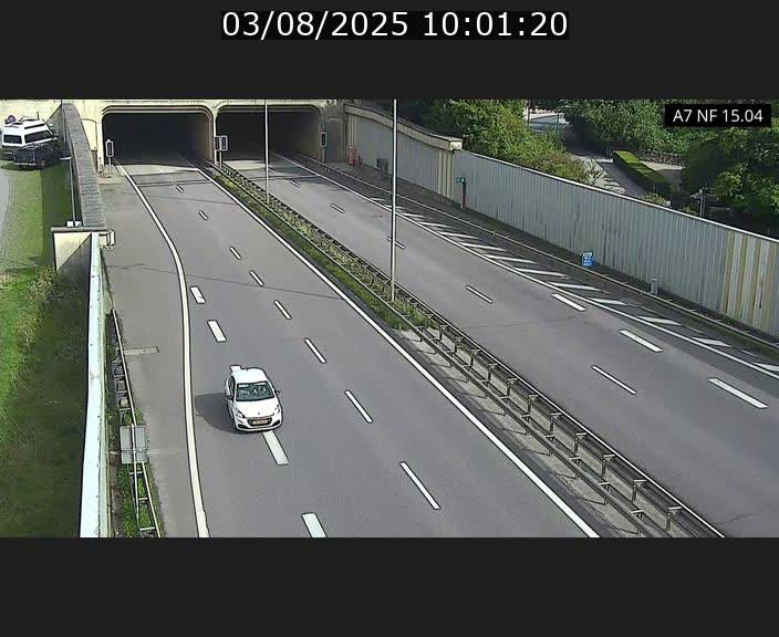 Caméra trafic Luxembourg - A7, Tunnel Mersch, entrée sud, direction Ettelbruck