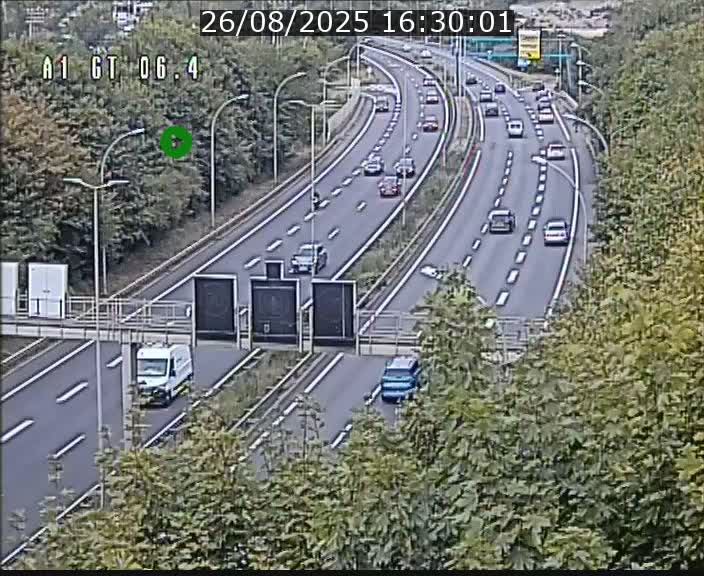 Traffic live webcam Luxembourg Hamm - A1 direction Sandweiler - BK 6.4