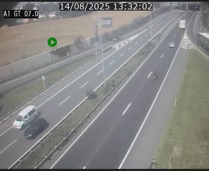 Traffic live webcam Luxembourg Cents - A1 direction Kirchberg - BK 7