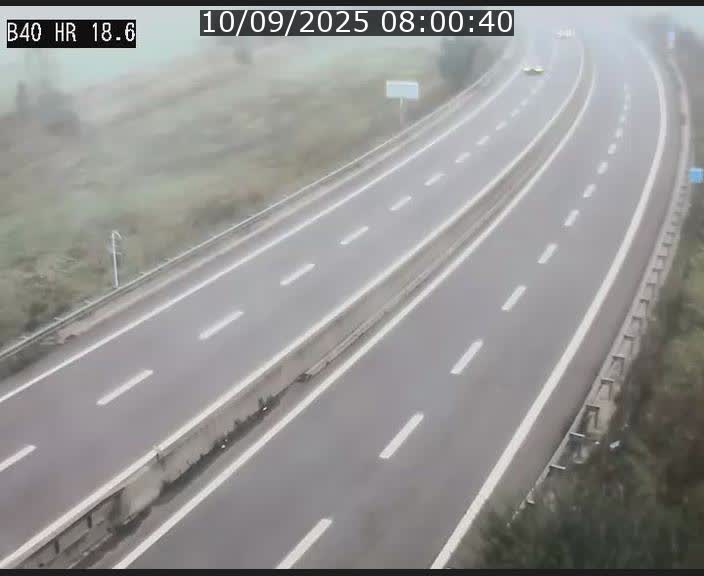 Webcam sur la route de liaison entre Micheville et Esch-Belval à la frontière entre le Luxembourg et la France. Vue orientée vers la Lorraine.