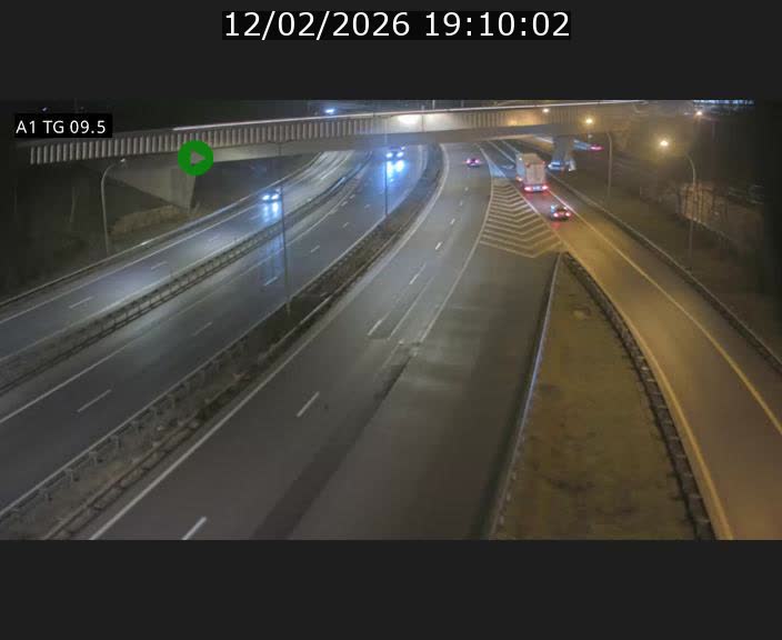 Traffic live webcam Luxembourg Jonction Grünewald - A1 direction Luxembourg-ville - BK 9.5