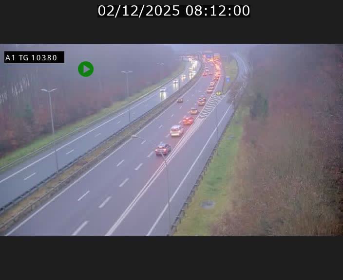 Traffic live webcam Luxembourg Senningerberg - A1 direction Luxembourg Kirchberg - BK 10.3