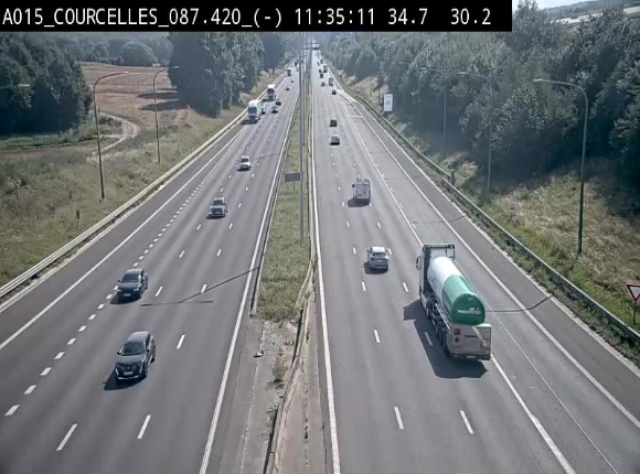 Webcam autoroute Belgique - Viesville - E42 direction Mons - BK 84.35