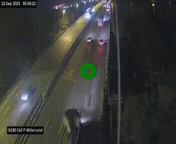 Webcam sur le périphérique de Bordeaux à l'est de la ville. Caméra située sur le Pont Mitterand sur la N230