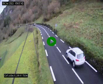 Webcam dans les Pyrénées Atlantique au niveau du col d'Urdos et du fort du Pourtalet sur la N134, en direction du Col et du tunnel du Somport, à 765 mètres d'altitude