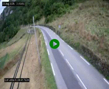 Webcam dans les Pyrénées Atlantique au niveau du col d'Urdos et du fort du Pourtalet sur la N134, en direction du Col et du tunnel du Somport, à 765 mètres d'altitude