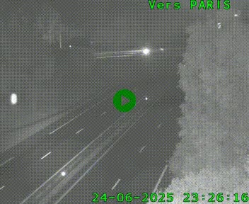 Caméra routière sur l'autoroute A20 au nord de Limoges, à la jonction avec la N520. Vue orientée vers Paris