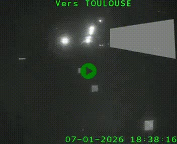 Caméra routière sur l'autoroute A20 à Noailles, en périphérie de Brive-la-Gaillarde. Vue orientée vers Toulouse