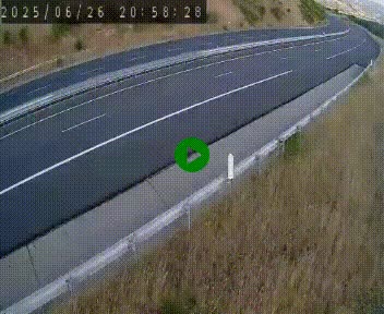 Caméra autoroute A75 à hauteur de la sortie 42 (Rodez, Laissac, Aire de l'Auvergne) située sur la commune d'Auberoques, près de Sévérac-le-Château