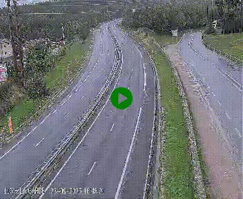 Caméra autoroute A75 à hauteur du col du rocher blanc en direction de Montpellier