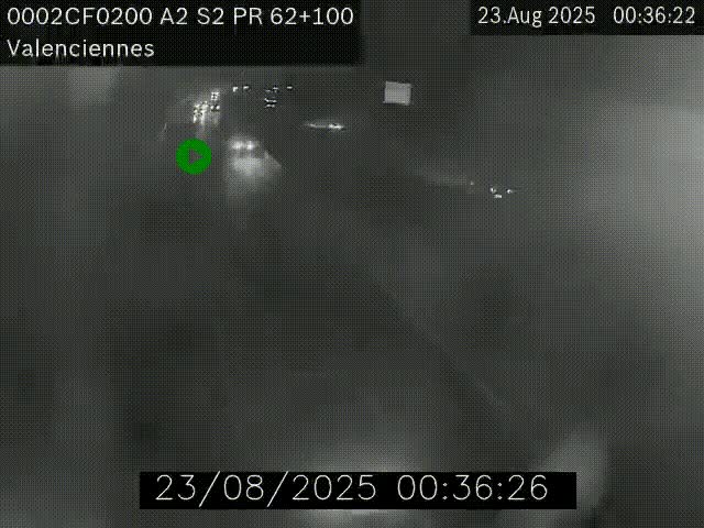 Webcam autoroute A2 à Valenciennes. Vue orientée vers Maubeuge et Mons (Belgique)