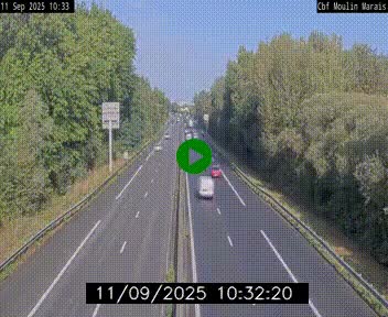 Webcam sur le périphérique de Nantes (N844) entre la Porte de Saint-Luce et la Porte d'Anjou, à l'est de la ville