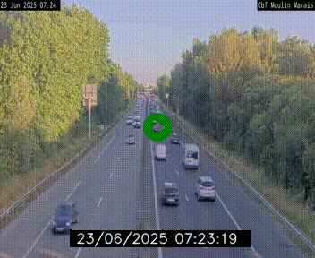 Webcam sur le périphérique de Nantes (N844) entre la Porte de Saint-Luce et la Porte d'Anjou, à l'est de la ville