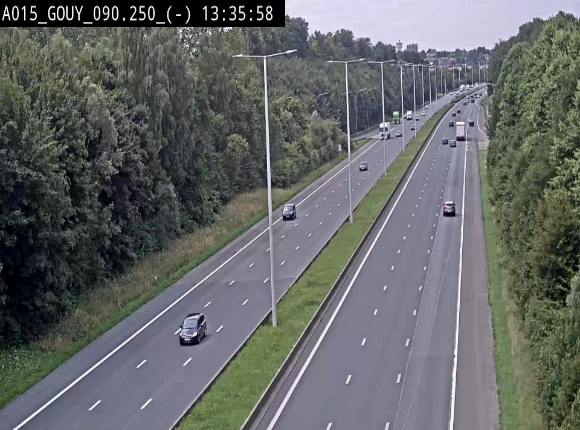 Webcam autoroute Belgique - Gouy-lez-piéton - E42 - BK 90.3