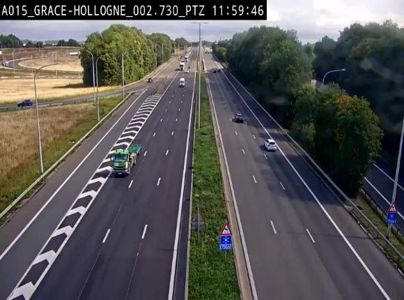 Caméra trafic Belgique - Grâce-Hollogne - E42, jonction avec A604, direction Loncin/Aéroport de Liège -  BK 3.2