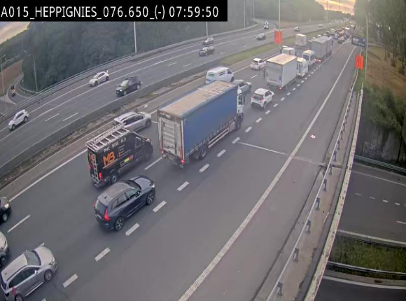 Webcam autoroute Belgique - Heppignies - E42 direction Namur - BK 76.4