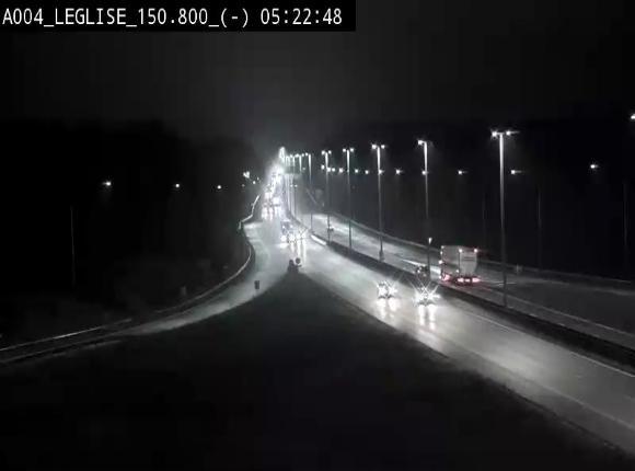 Webcam E411 dans la Côte de Léglise. Vue orientée vers Bruxelles