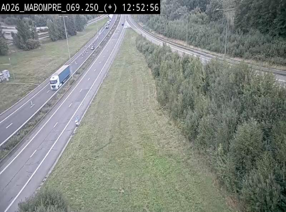 Webcam E25 (A26) à Mabompré. Vue orientée vers le Luxembourg