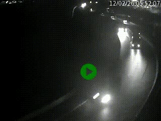 Caméra autoroute à la jonction entre l'A7 et la D301 (Boulevard urbain Sud de Lyon) à Feyzin, au sud de Lyon. Vue orientée vers Mions